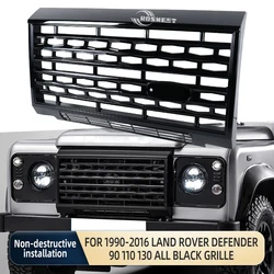 Gloss Black Adventure Style Front Grille Grills Replacement For Land Rover Defender 90 110 130 1990-2016 Front Bumper Grille