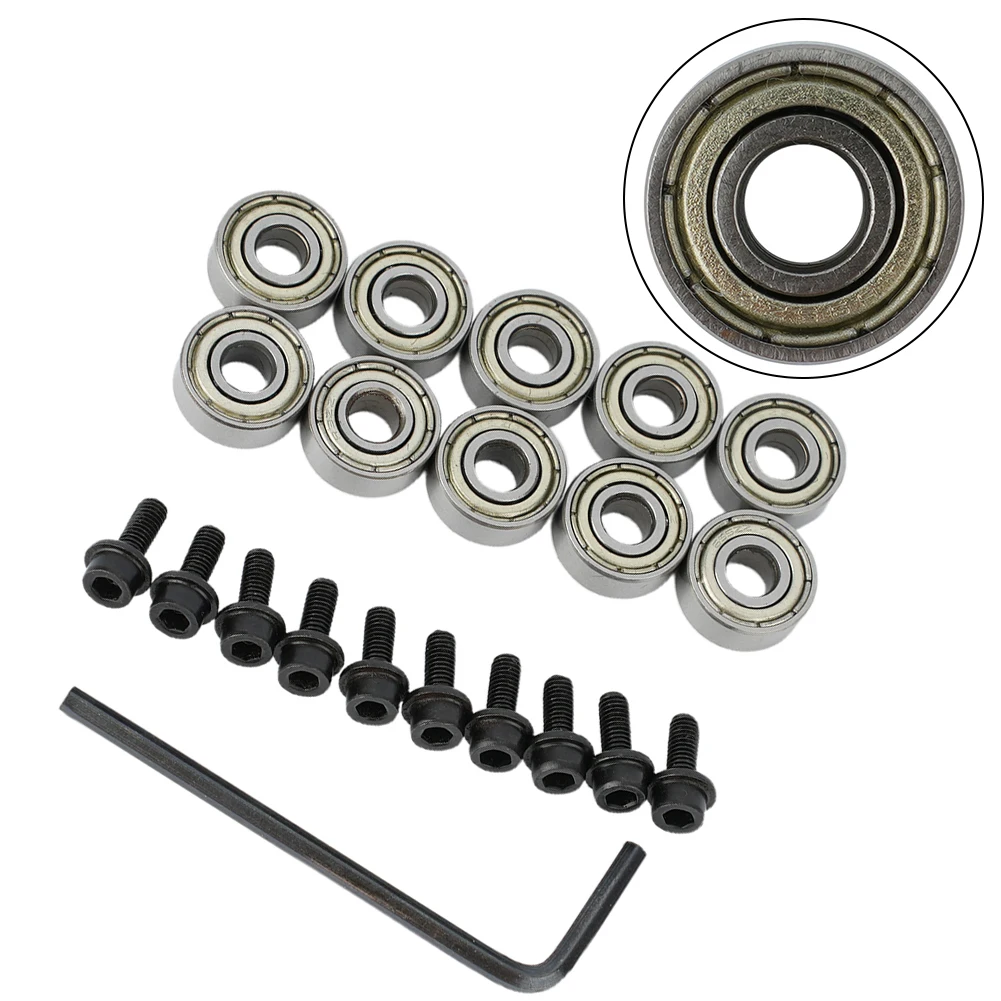 

Complete Set of 10 For Router Bit Bearings Designed for Compatibility with 12 7mm For Router Bits and Hex Key Wrench