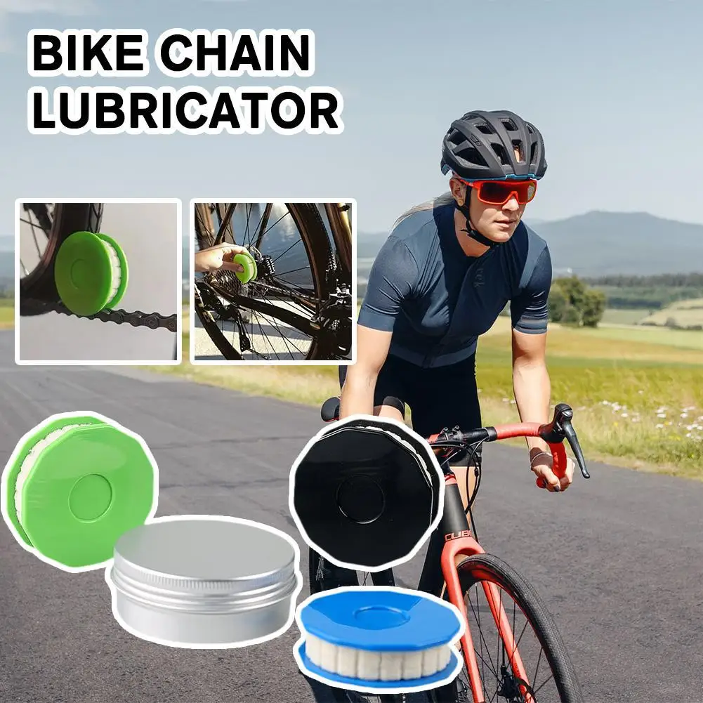 Portable Bicycle Chain Oiler Roller Lubricant Lube Disc Bicycle Chain Lubricator Bike Repair Tools Cycling Riding Gear Parts
