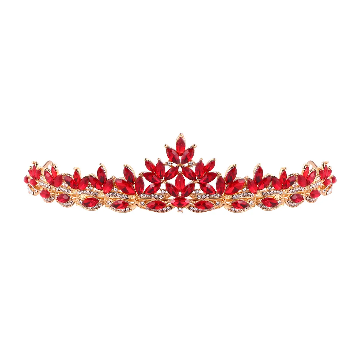 Wedding Rhinestones Crown Headdress Hairpiece Bridal Headwear for Women Elegant Party Banquet Photography Accessory Gift