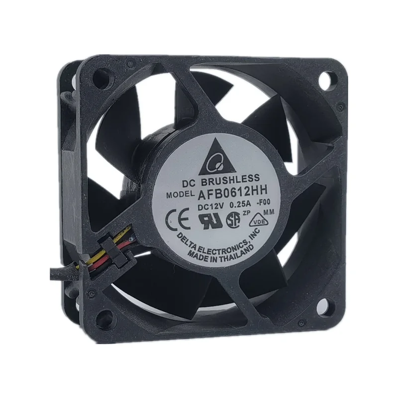 Ventilador de refrigeración del chasis del cojinete delta AFB0612HH 12V 0.25A 6025 6cm, nuevo