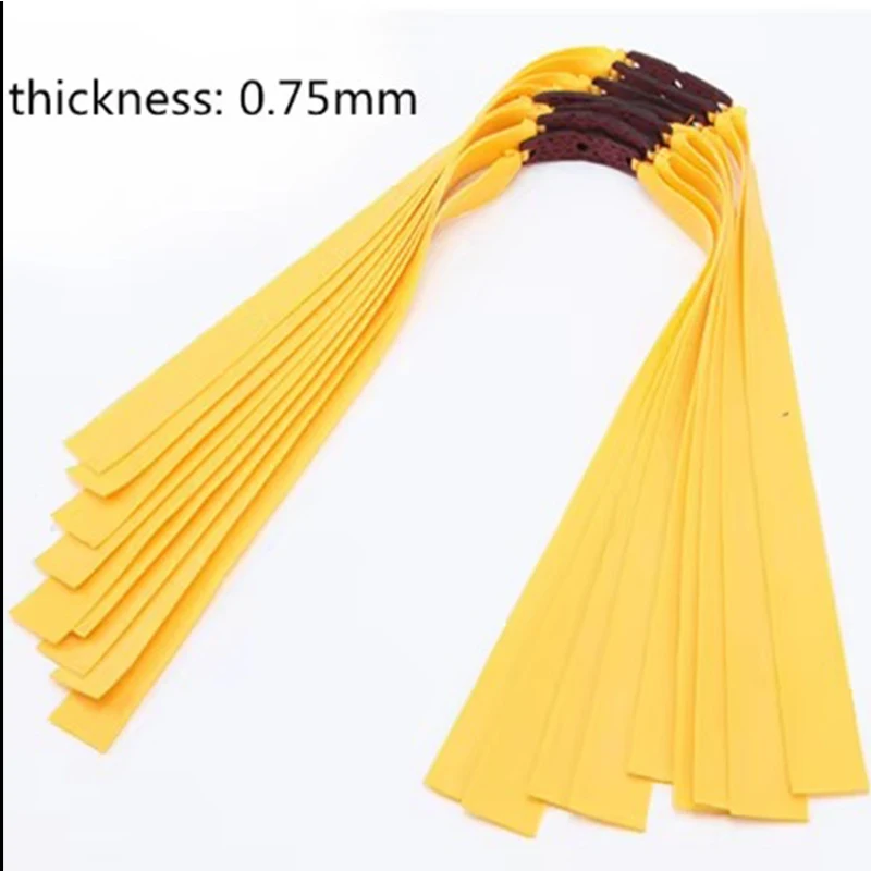 10pcs 0.75mm Thickness Flat Rubber Band  for  Slingshot Hunting Catapult Natural Latex  Elastic Resilient Shooting