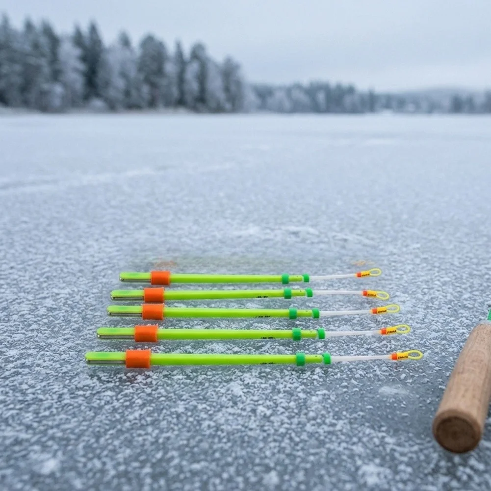 Double Layer Rod Tip Green Ice Fishing Rod Tip Slip Thickened ABS Build 9mm Profile Design Extended Slip Shape