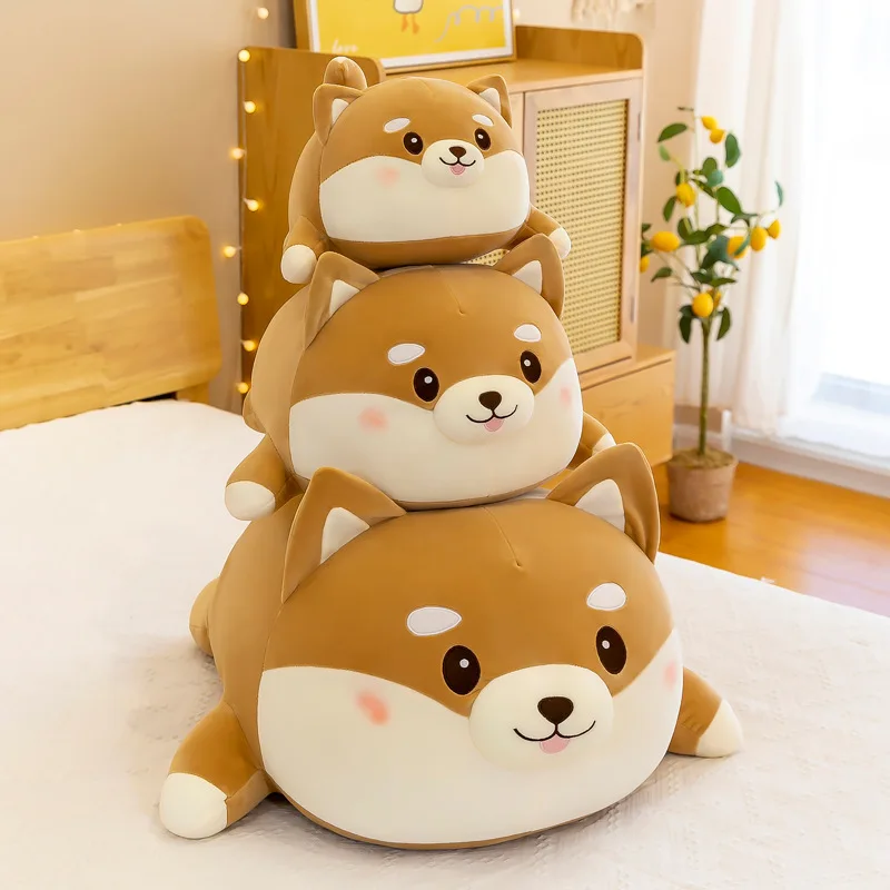 Jouet en peluche chien Shiba Kawaii, poupée Corgi mignonne, Animal doux rempli, cadeau d'anniversaire pour enfants, oreiller de sommeil pour garçons et filles