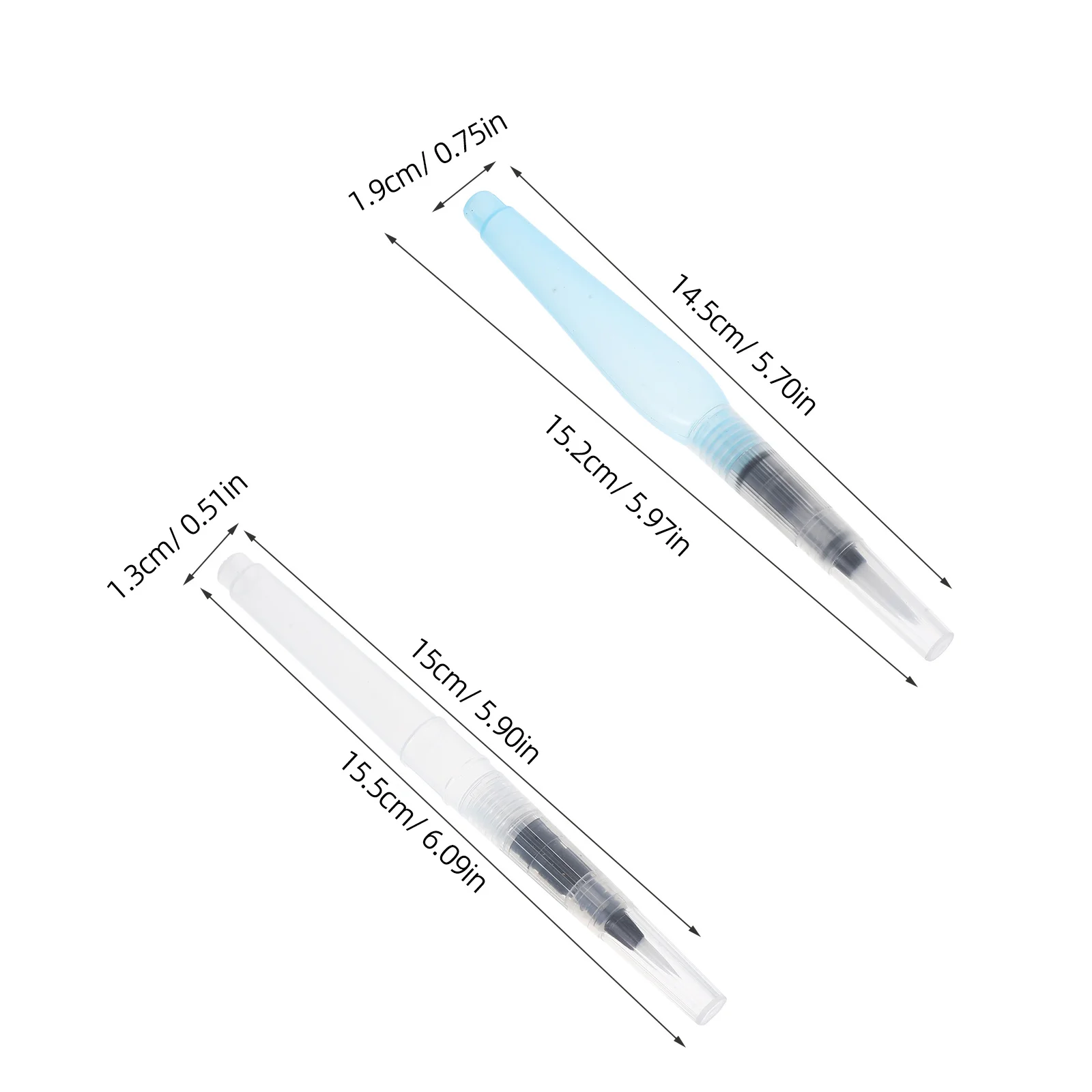 10 قطع من فرش المياه القابلة لإعادة الملء لرسم الخط الدقيق بالألوان المائية ومزج الفنانين والهواة وعلامات المياه #6