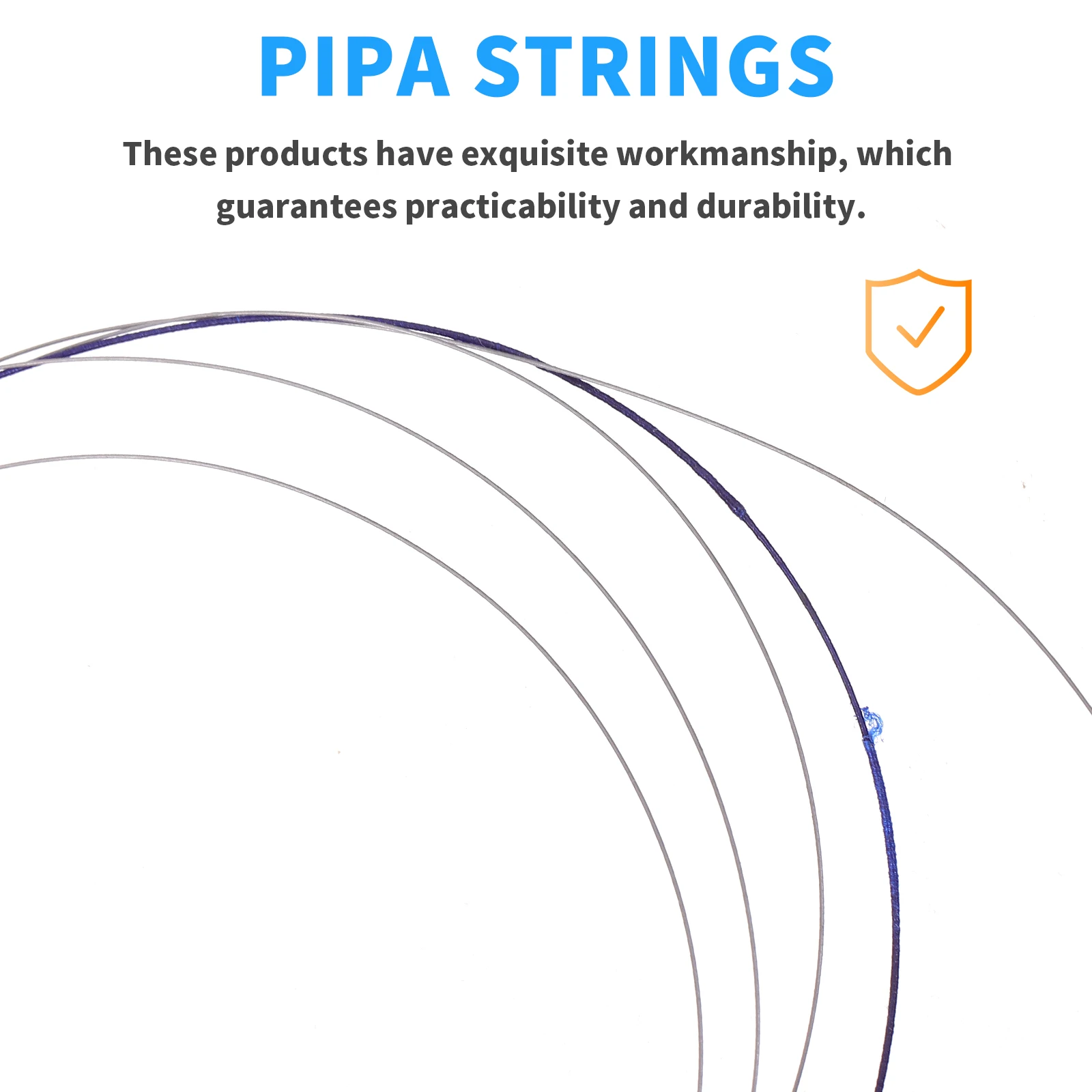 

4pcs Pipa Strings Full Set Professional Replacement For Classical Chinese Lute Durable Crisp Sound Pipa Parts Supplies