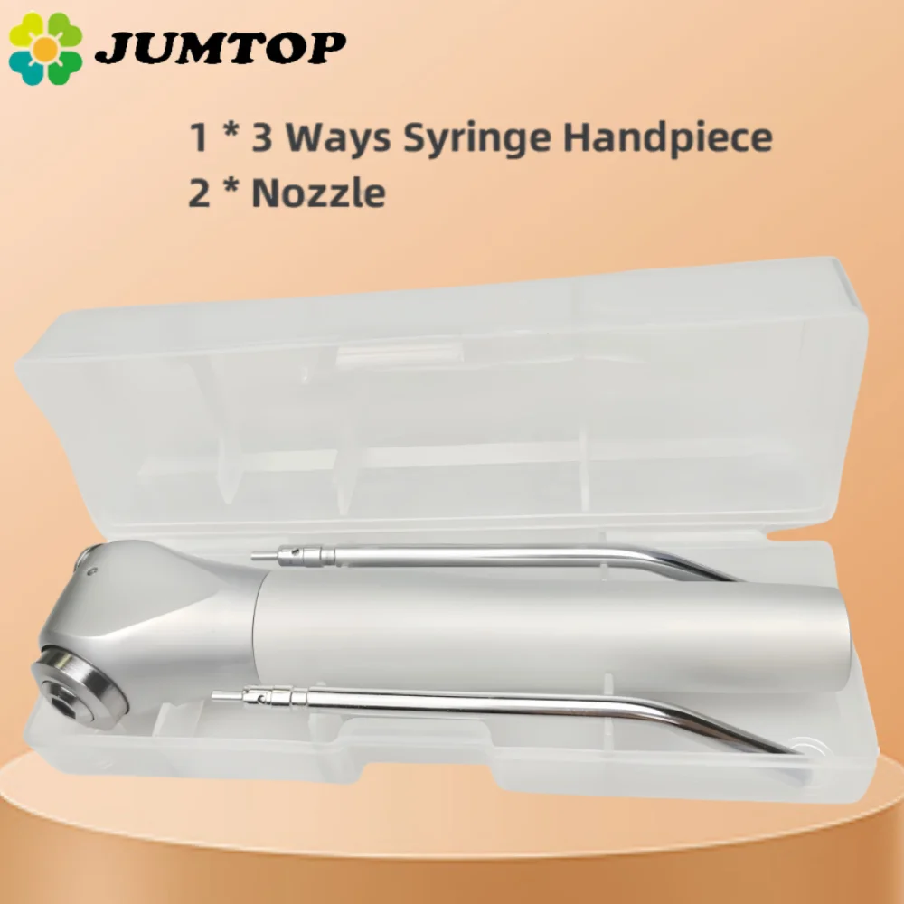 

Dental Air Water Spray Triple 3 Way Syringe Handpiece +2 Nozzles Tips Tubes For Dental Cleaning Equipment Teeth Whitening