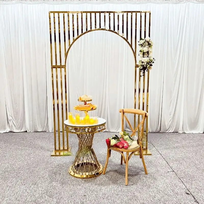 

Large Stage Background Furniture Decor Props Luxury Wedding Backdrop Flower Arch Stand Birthday Cake Table Candy Dessert Holder