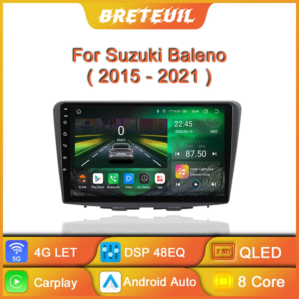 

Для Suzuki Baleno 2015 2016 2017 2018 2019 2020 2021 Автомобильное радио Android Мультимедиа Видеоплеер Навигация GPS Carplay Сенсорный экран Авто Стерео Интеллектуальная система