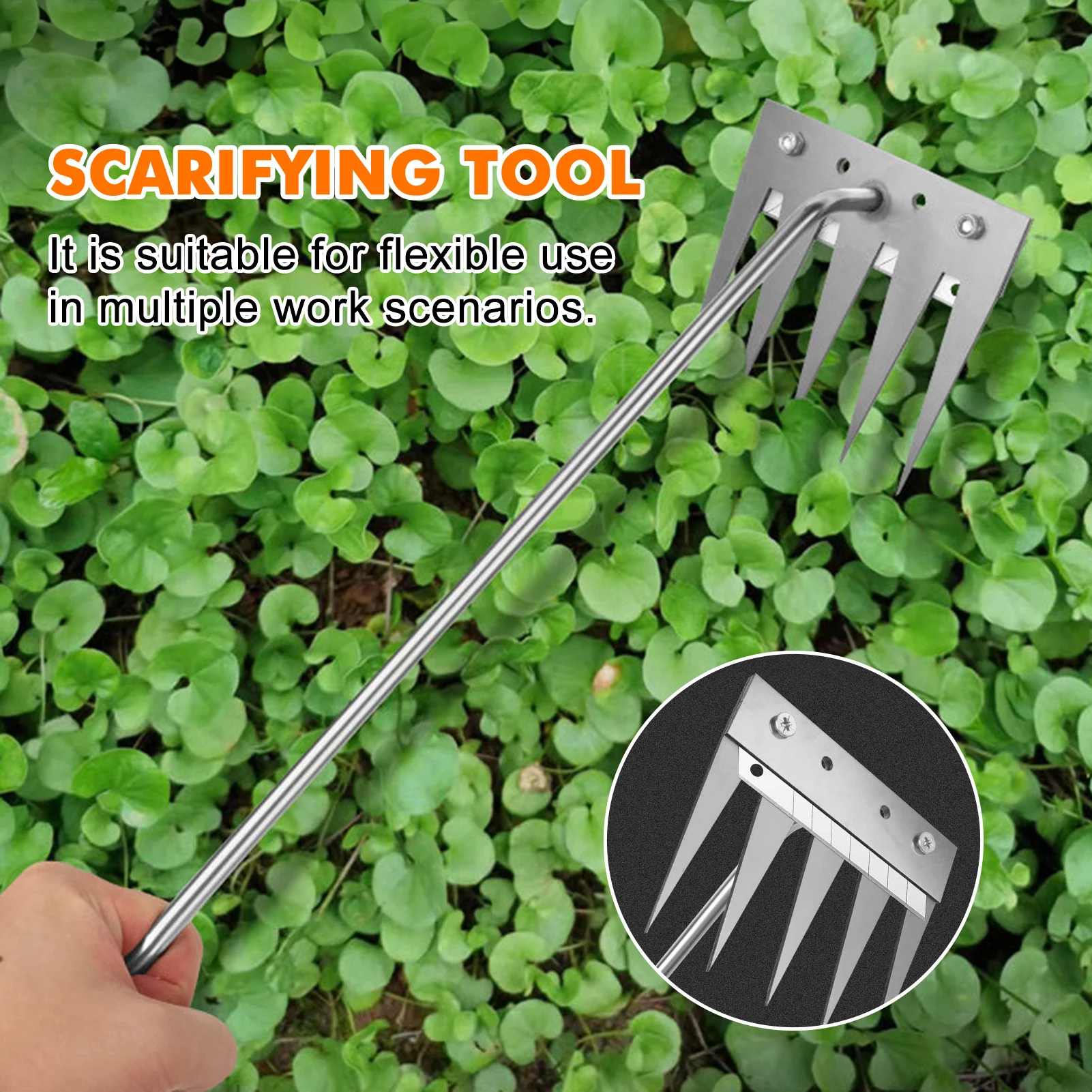 

Stainless Steel Weed Cleaning Shovel Garden Rake Garden Weeders Long Handle Outdoor Garden Weed Puller Tool Garden WeedingTool