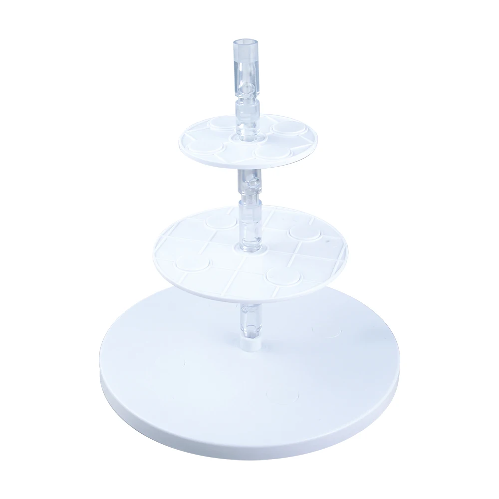 

Free Shipping Plastic Anti-Gravity Pouring 3-Tiered Wedding Cake Decoration Hanging Cupcakes Stand HB0989A