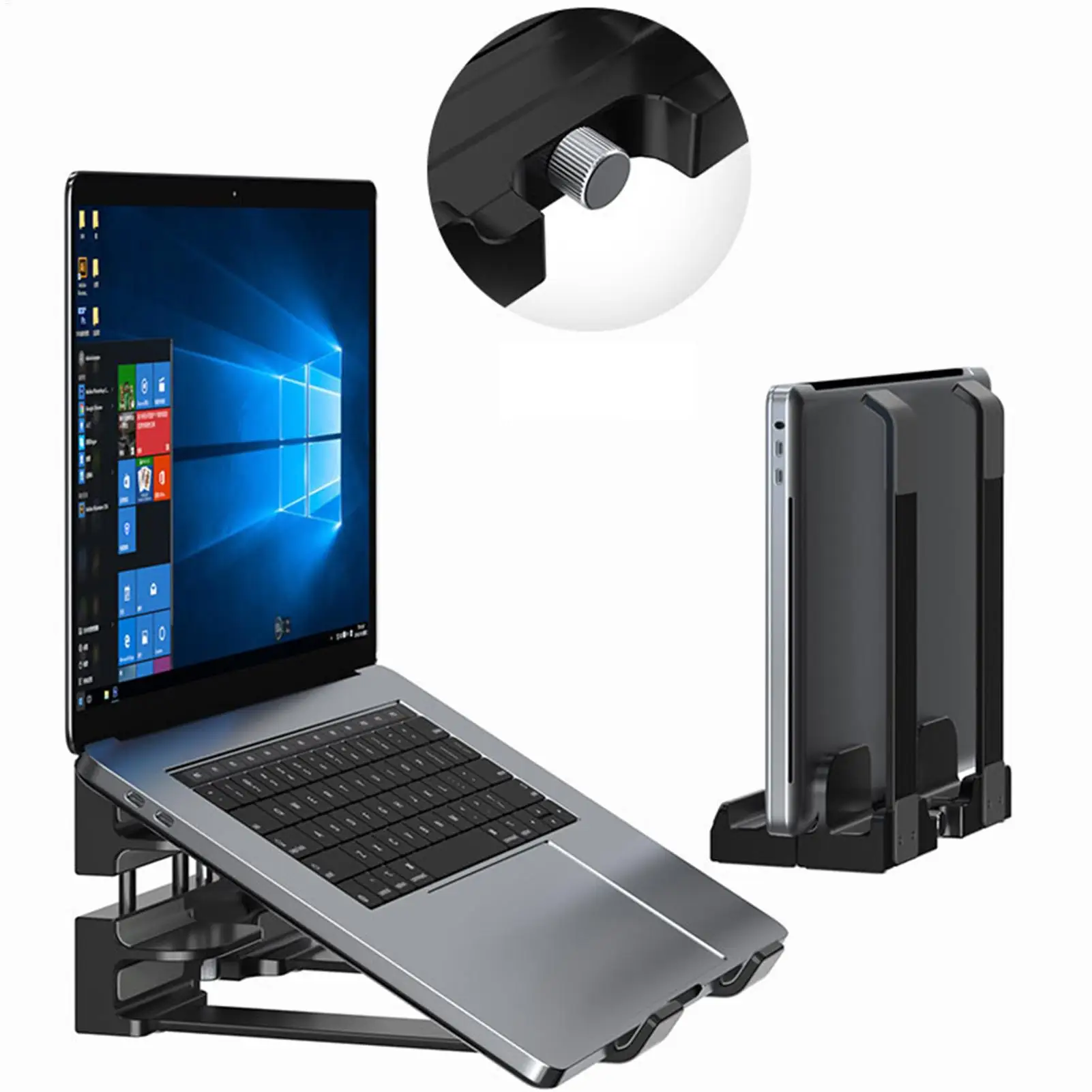 

2 In 1 Foldable Laptop Stand Notebook Computer Holder Accessories For Macbook IPadTablet Phone Storable Holder Adjustable