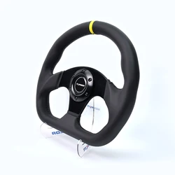 Universal 330mm Black Edition Leather Sport Modified Racing Steering Wheel D-type game simulator steering wheel