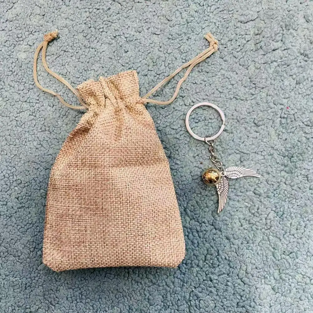 

Wing Ball Pendant Keychain In Gift Sack Halloween Cosplay Accessories Birthday Carinval Holiday Gift 2 Pcs Set