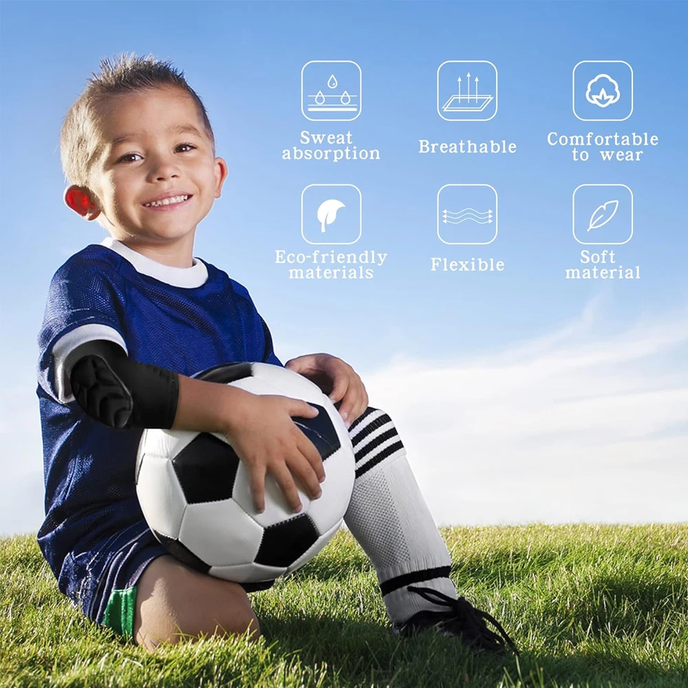 1 Paar KidsYouth Knieschützer aus dickem Schwamm, Ellenbogenärmel, Schutz, Kollisionsvermeidung, Sport, schützender Knieschoner, Skate, Fußball, Basketball – Detail 10