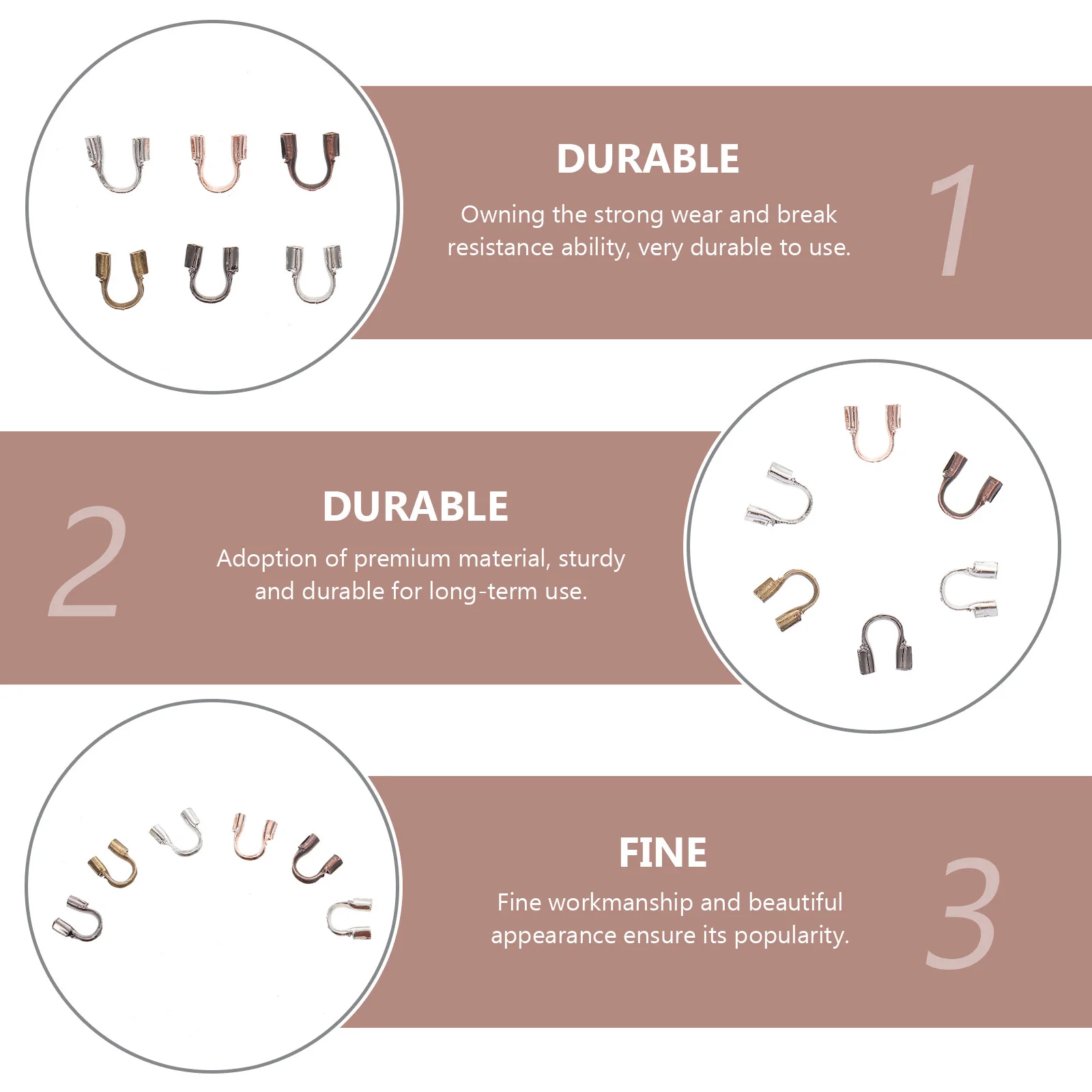 

500pcs Jewelry Diy Wire Protectors U Shape Wire Guard Durable Clasp Connector Necklace Bracelet Accessories For Jewelry Making