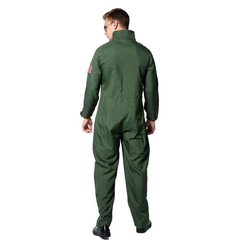 Pilot Cosplay Anime Halloween Kostüme für Kinder Männer American Ace Aviator Air Force Pilot Uniform Overalls Karneval Anzüge Kleidung