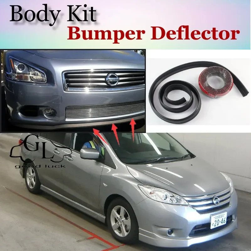 Bumper Lip Deflector Lips For Nissan Lafesta B30 B35 Front Spoiler Skirt For TopGear Friends to Car Tuning / Body Kit / Strip