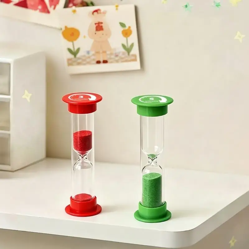 1/6Pcs Multiple Duration Sand Timer 1 2 3 5 10 Minute 30 Second Anti Fall  for Kids Education Storage Accessory
