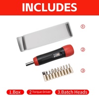 Torque Driver ProfessionalAdjustable Preset Torque Screwdriver 1/4'' Torque Wrench 10 Bits Hand Tools Maintenance Bicycle Repair