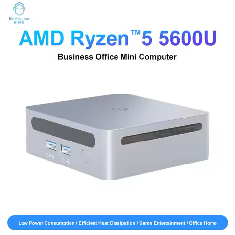 GenMachine New AMD Ryzen 5 5600U Mini PC Windows 10 Ryzen 3.3GHz Up to 4.2GHz 2*DDR4 Max Support 64GB Gaming Pc WIFI6 Computer