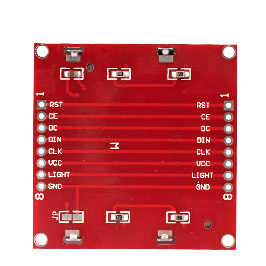 Imagem -03 - Módulo de Exibição Lcd para Arduino Tela Vermelha Retroiluminação Branca Tela Pcb Nokia 5110