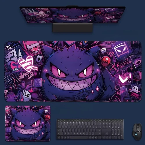 Alfombrilla de ratón de alta definición Pikachu, alfombrilla de teclado de ordenador Gengar de gran tamaño, alfombrilla de ratón de animación para niño, alfombrilla de mesa de juegos especial para deportes electrónicos