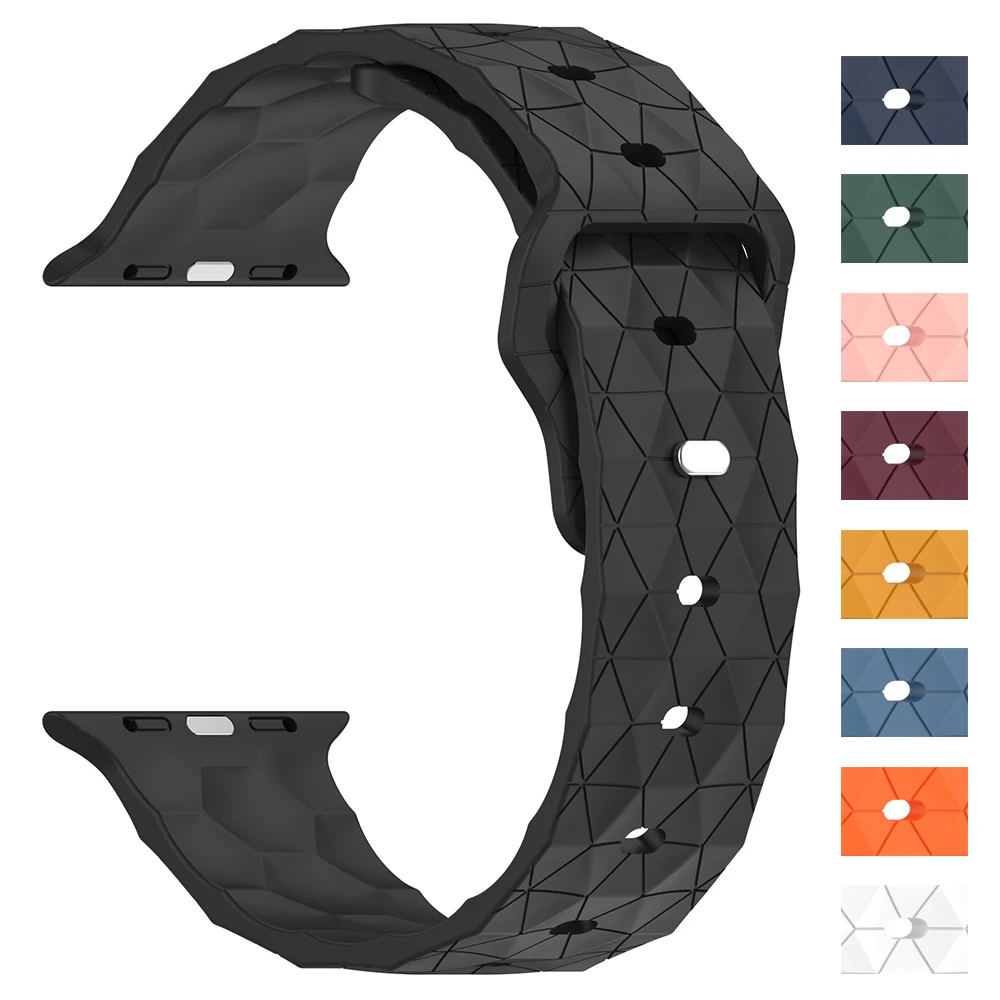 

Silicone Strap for Apple Watch Band 49mm 45mm 44mm 42mm 40mm 41mm 38mm Bracelet Correa IWatch Series 9 8 SE 7 6 5 4 3 Ultra 2