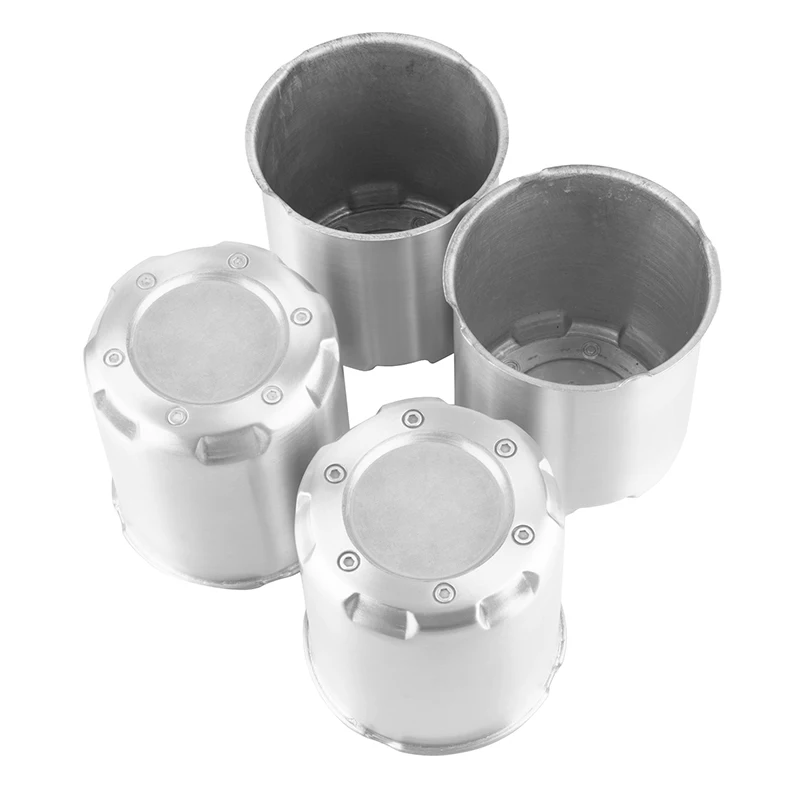 4pcs/1pc 115mm/4.53in 118mm/4.65in Push Through Center Caps for 4.25in Truck/ Trailer Aluminium Concave Car Accessories Chrome