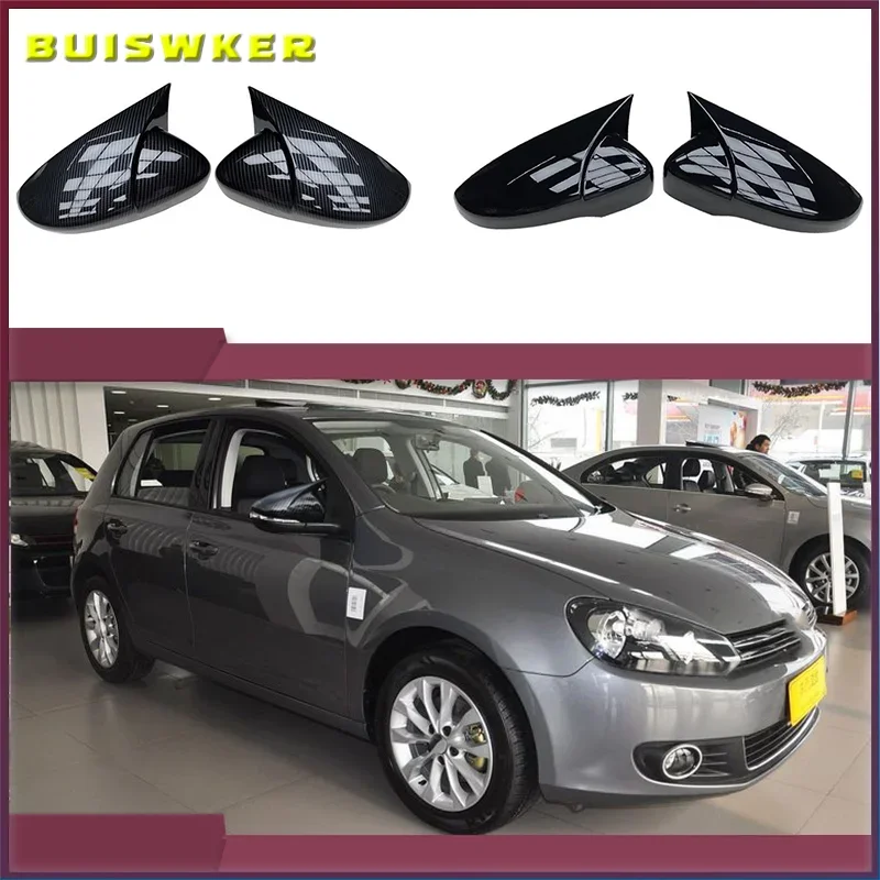 

Side Rearview Mirror Caps Cover For Volkswagen for VW Golf 6 GTI MK6 2009-2014 Door Wing Mirror Cover Trims Trim Holder