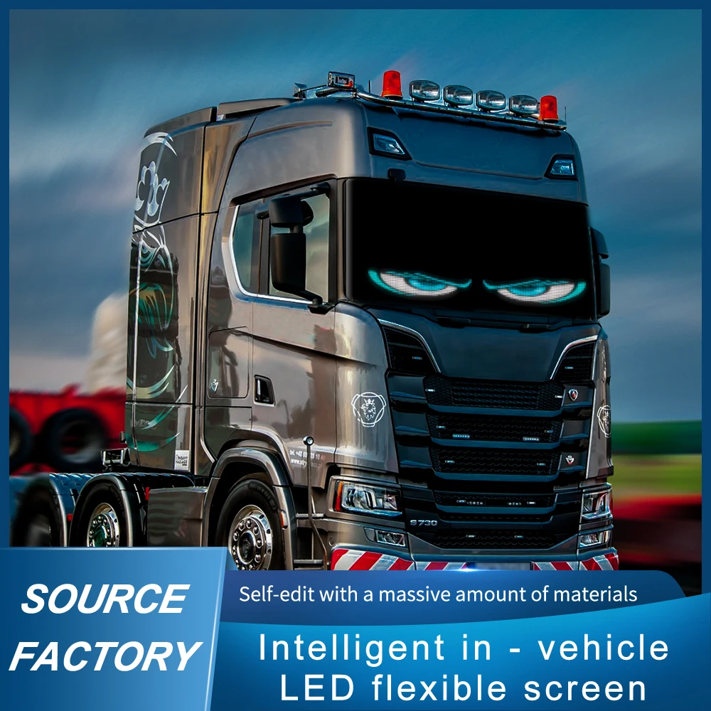 

Demon Eyes LED Matrix Pixel Panel DIY Programmable Bluetooth App Control LED Car Sign Animation LED Panel Flexible Display Light