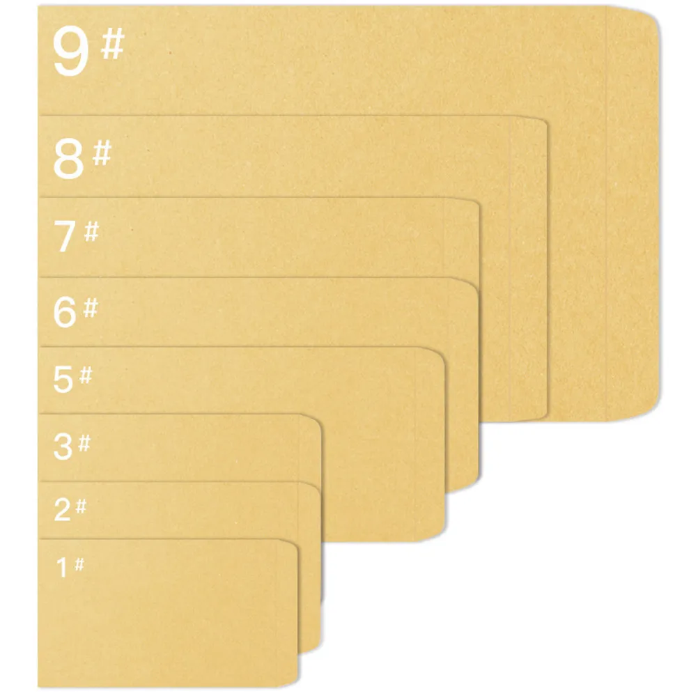 

200Pcs 16.5cm Kraft Envelopes Blank Plain Brown Mini Envelopes for Office School Letters Postcards Storage Holidays Birthdays