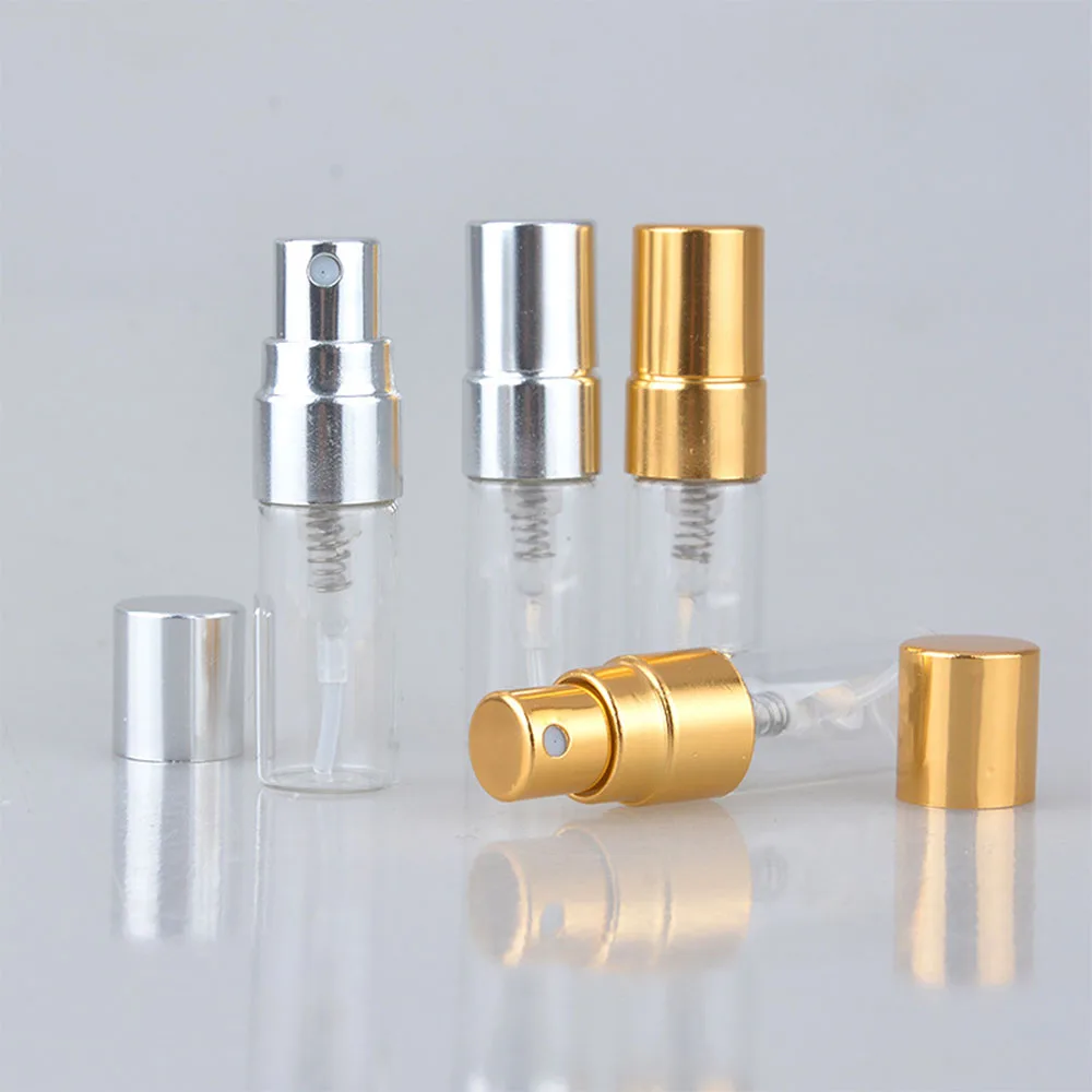 

20/50/100pcs 2ml 3ml 5ml 10ml Perfume Bottles Clear Glass Empty Spray Bottle Perfume Atomizer Mini Sample Vial Refillable