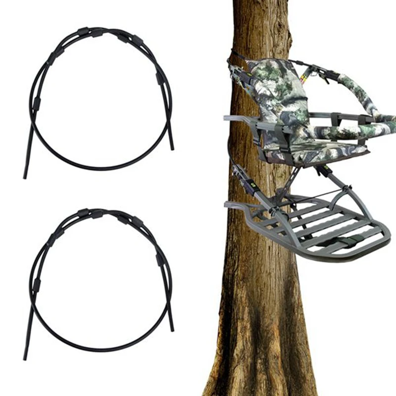 Treestands 1Pair Of Replacement Cables For Climbing Treestands,Replacement Tree Stand Cables, Durable Steel 5.77FT Easy To Use