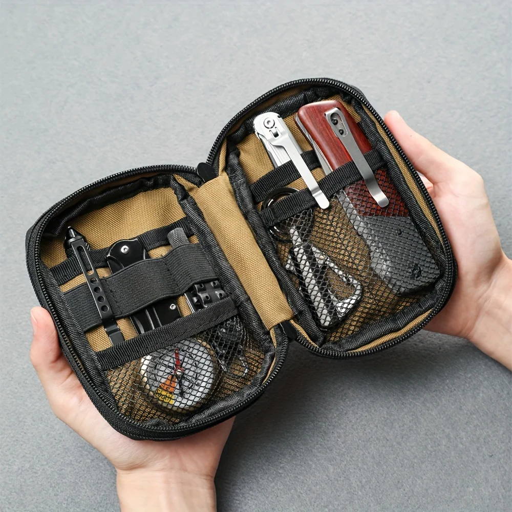 Small EDC Organizer Pouch, EDC Pocket Organizer for Men, EDC Pouch Organizer Utility Pouch for Multitools