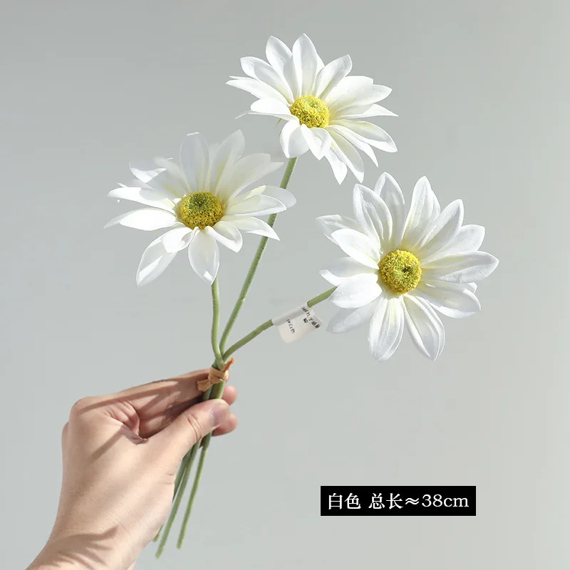 

15Pc Moisturizing Chrysanthemum Daisy Artificial Flowers Bridal Bouquet Wedding Decor Party Floral Arrangement Home Accessories