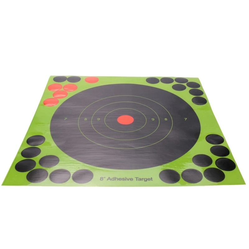 200Pcs/Set Hunting Targets 8X8 Inch Self Adhesive Paper Reactive Splatter Targets Stickers