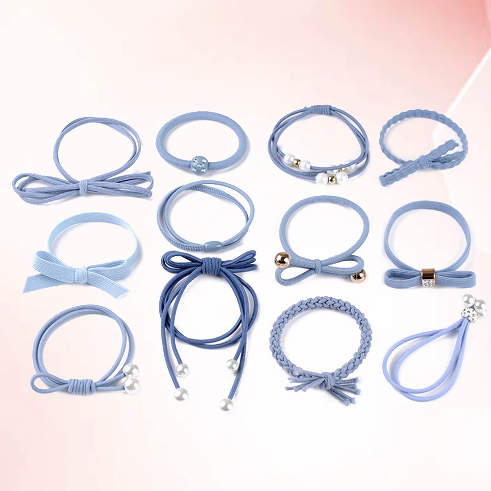 

12 Pcs Binders Lovely Ties Durable Binder Rubber Pretty Ties Bands Versatile Hair Hair Elastic Accessories Gifts