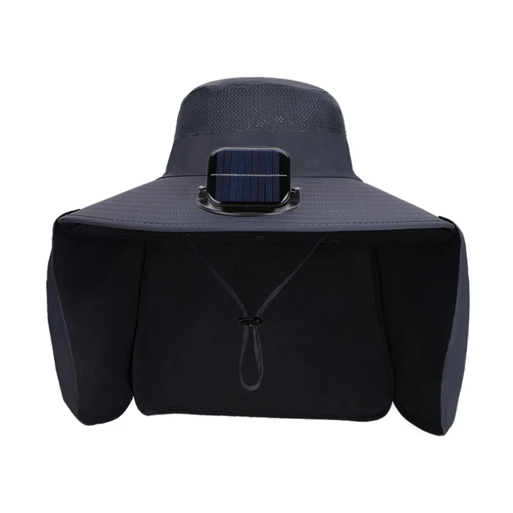 

Fashion Wide Brim Solar Fan Hat Quick Dry UPF50+ Men Sun Hat Waterproof USB Charging Sun Men Cap Summer