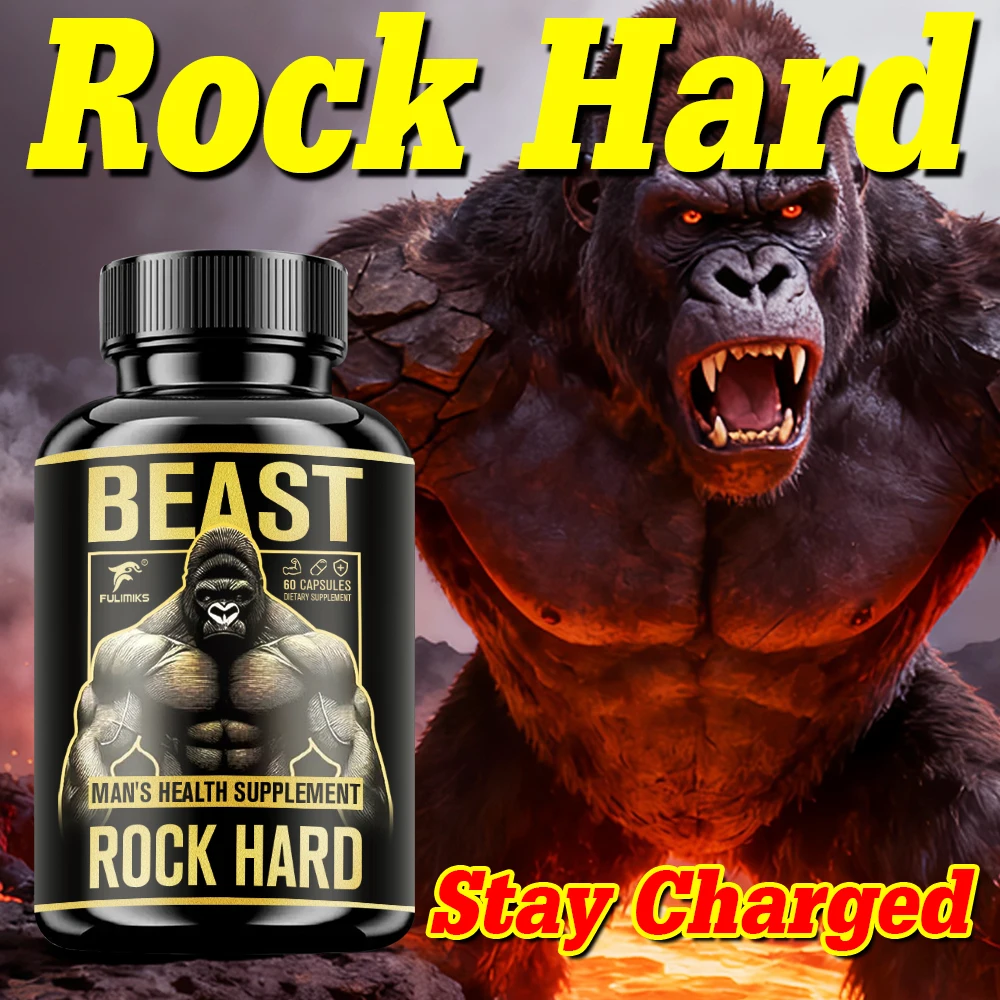 Extra Strength Men's Supplement, Rock Hard, for Energy, Stamina, Strength Booster, Support Muscle Health