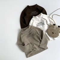 Versatile Turtleneck Top for Kids, Winter Aurora Fleece Long Sleeve Shirt, Warm Unisex Blouse 1-7Y