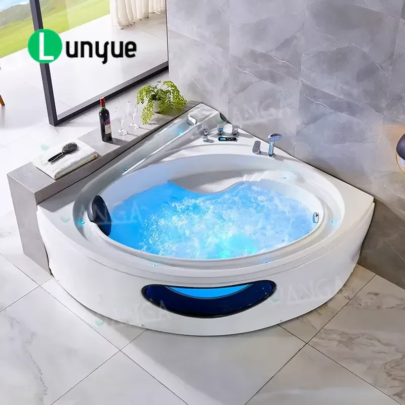 Indoor Bathtub with TV Separate Bathroom Spa Tub High Quality Hydrotherapy Massage Bath for Home Luxury Relaxation