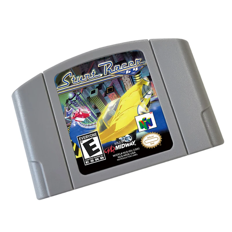 Cartucho de videojuego Stunt Racer 64 64 BIT versión estadounidense para consola de juegos N64