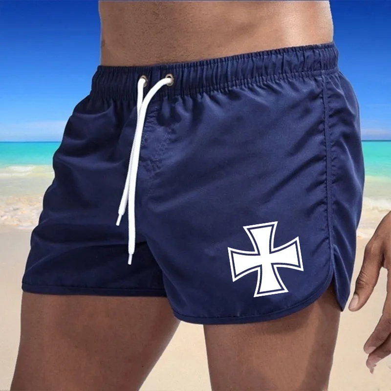 Men Swimming Fitness Shorts, Casual Beach Board Shorts, Swimming Trunks, Men Running Surf Shorts