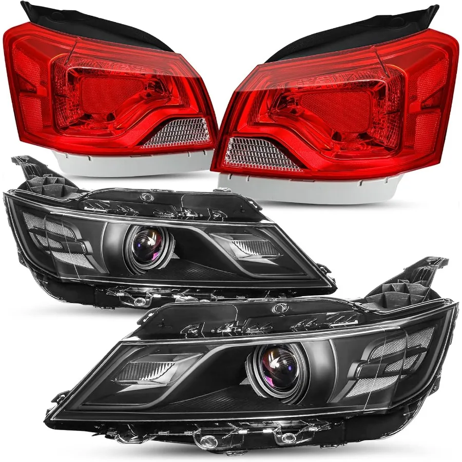 

OE Style Headlight and Tail Light Assembly Fit for 2014 to 2020 Chevy Impala Factory Halogen Projector Headlamp Replacement Bla