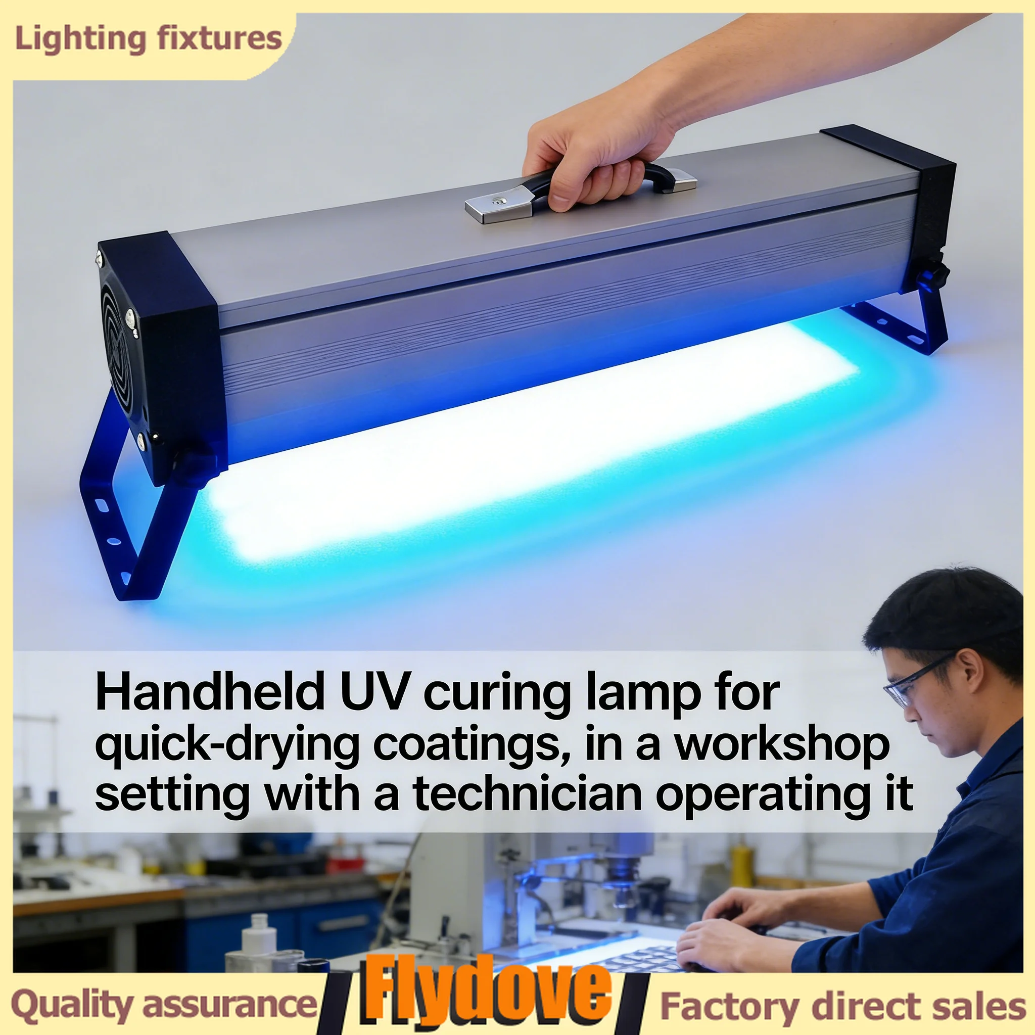 

Portable High Power UV LED Curing Lamp Handheld Ultraviolet Light for Ink Drying & PCB Exposure 405nm 365nm 395nm