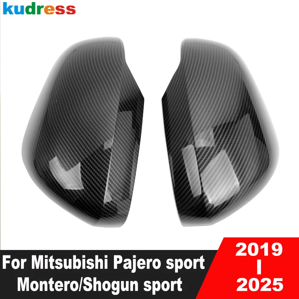 

For Mitsubishi Pajero/Montero/Shogun sport 2019-2023 2024 2025 Car Rearview Mirror Cover Trim Side Wing Mirrors Cap Accessories