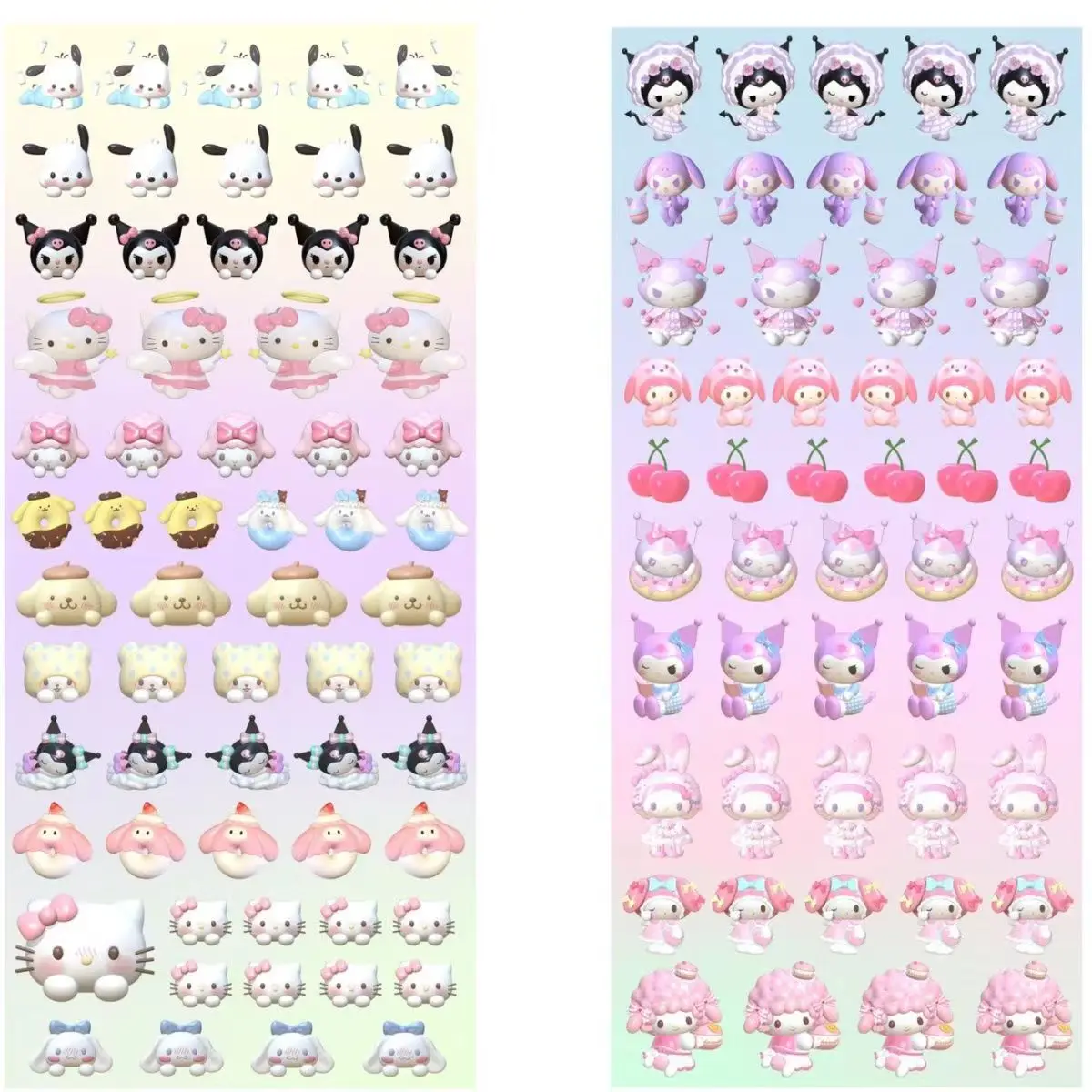 Kawaii Cartoon Cat Dog Glue Dripping Stickers DIY Scrapbooking Idol Card Cute Material Decorative Stickers Korean Stationery