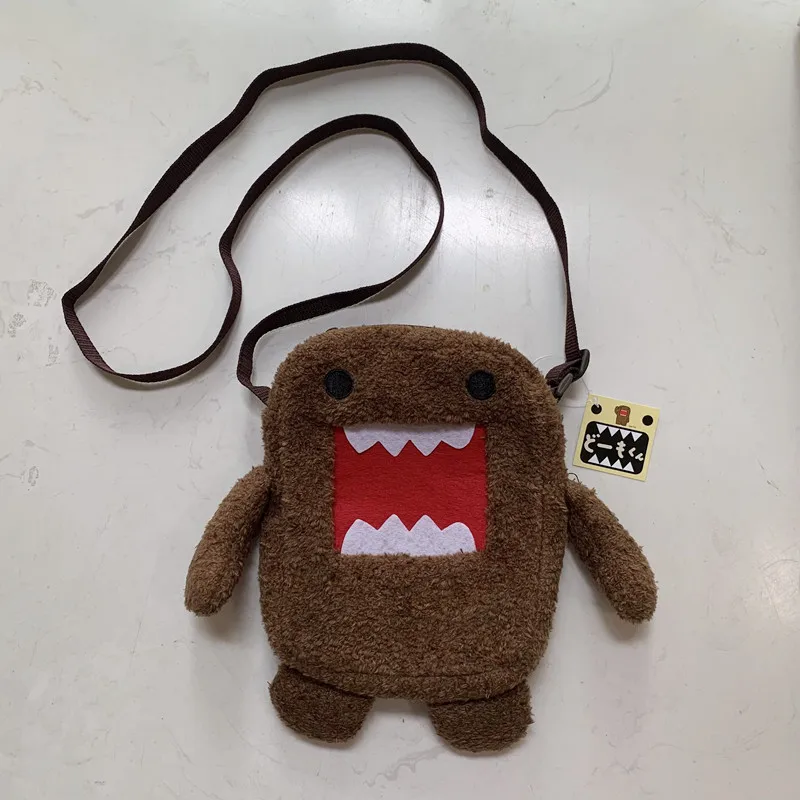 Domo Kun-Sac à bandoulière en peluche pour femmes et enfants, sac de téléphone mignon Kawaii, petit sac messager initié, mini sacs pour garçons et filles