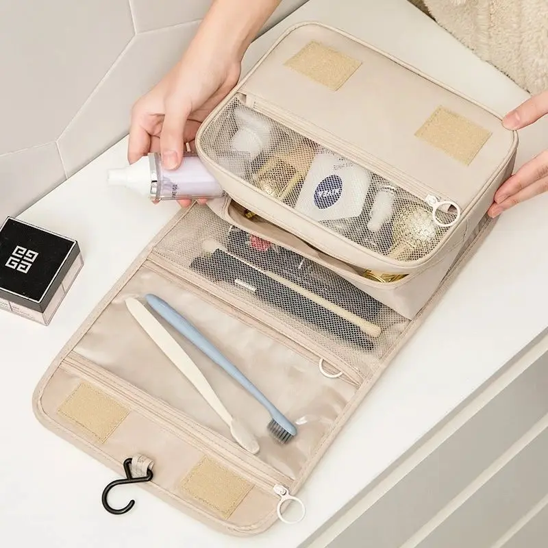 1 pz borse per il trucco delle donne di alta qualità borsa per cosmetici da viaggio Organizer per articoli da toeletta borsa da bagno appesa per